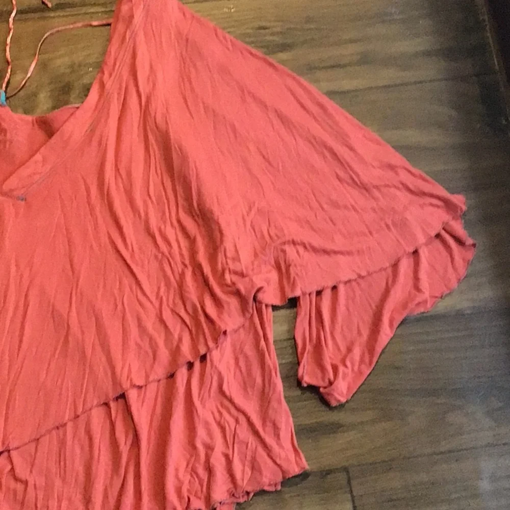 Free People Coral Mayfair top NWT halter tie neck